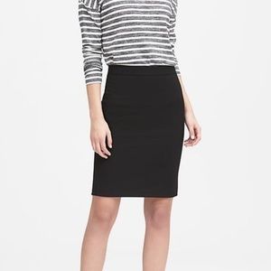 Banana Republic Black Wool Pencil Skirt